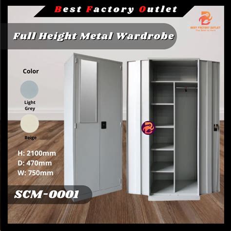 BFO SCM 0001 Metal Wardrobe Cabinet Almari Besi Pakaian Rak Baju