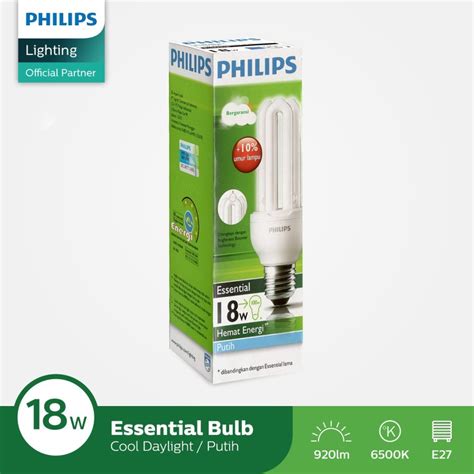 Jual Philips Lampu Essential 18W CDL E27 220V Putih Shopee Indonesia