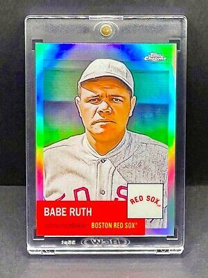 Babe Ruth RARE REFRACTOR INVESTMENT CARD SSP TOPPS CHROME HALL OF FAME