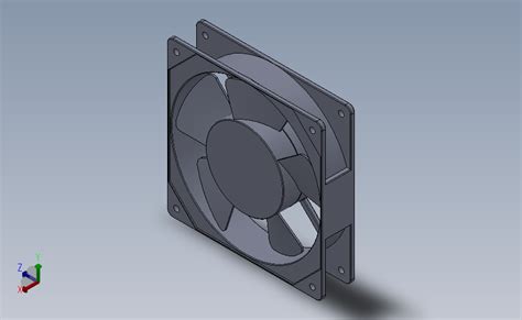 120×120×25mmac轴流风机╱ac轴流风扇 Txa25s 120b2h Solidworks 2018模型图纸下载 懒石网