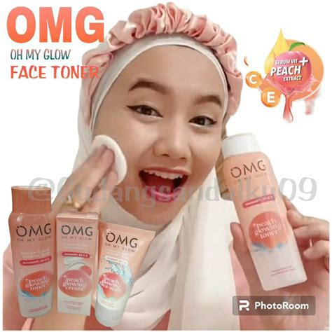 Jual OMG OH MY GLOW Peach Glowing Toner 100 Ml HADIAH OMG AGUSTUS