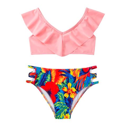 Clearance! SDJMa Girls Bathing Suits 2 Piece Swimsuit Kids Bikini Set ...