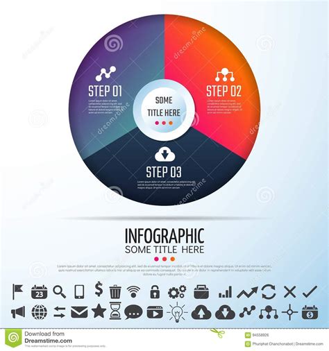 Kreis Infographics Design Schablone Vektor Abbildung Illustration Von