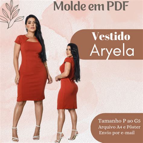 Molde Em Pdf Vestido Tubinho Aryela Universo Dos Moldes Hotmart