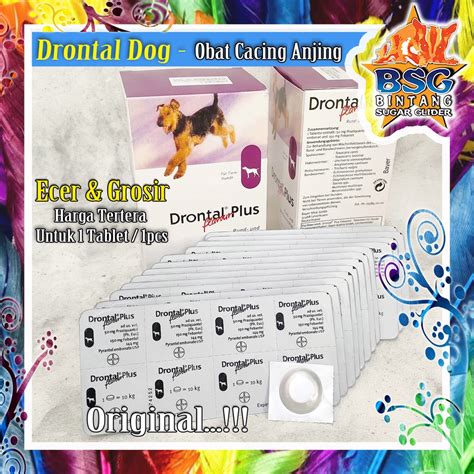 Jual Drontal Dog Plus Flavour Obat Cacing Anjing Tablet Drontal Plus