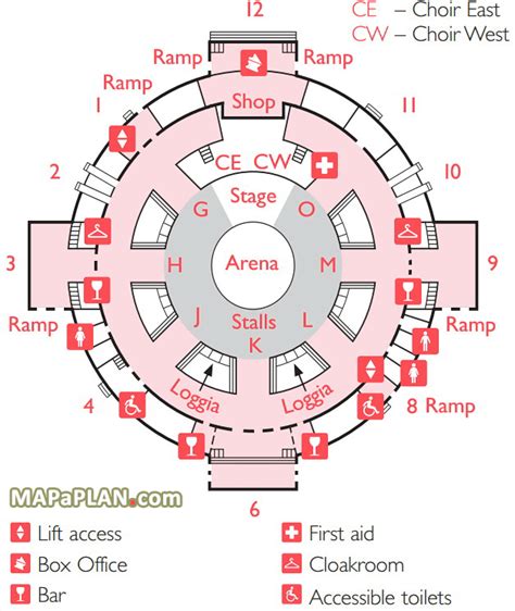 Royal Albert Hall detailed seat numbers seating plan - MapaPlan.com