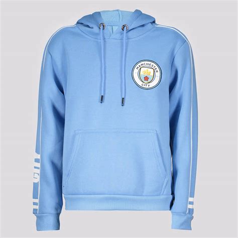 Moletom Canguru Manchester City Juvenil Azul FutFanatics