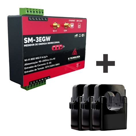 Kit Medidor De Energia Trif Sico Bidirecional Sm Egw Tcs