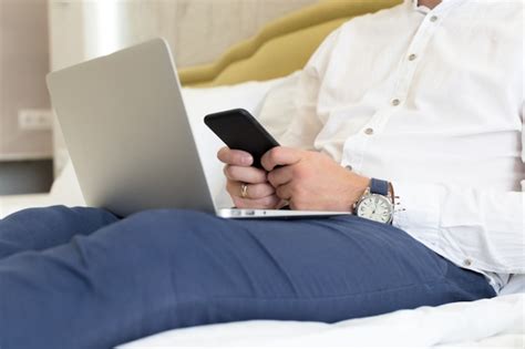 Premium Photo Mature Businessman In A Hotel Room