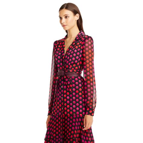 Lyst Diane Von Furstenberg Dvf Catherine Two Silk Shirt Dress In Purple