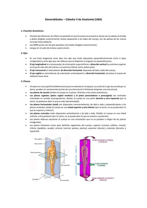 TP1 Apunte De Generalidades Generalidades Ctedra II De Anatomia