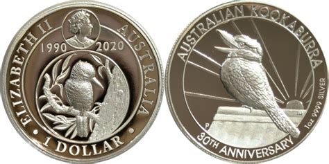 Dollar Elizabeth Ii Th Portrait Kookaburra Th Anniversary