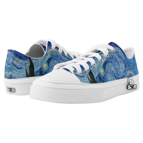 Vincent Van Gogh Starry Night Vintage Fine Art Low Top Sneakers