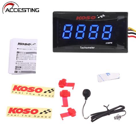 Digitale Vierkante Koso Mini Rpm Tacho Urenteller Lcd Display Engine