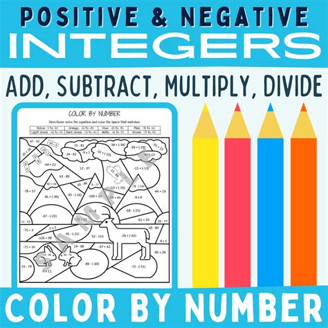 Add Subtract Multiply Divide Negative And Positive Number Worksheets Library