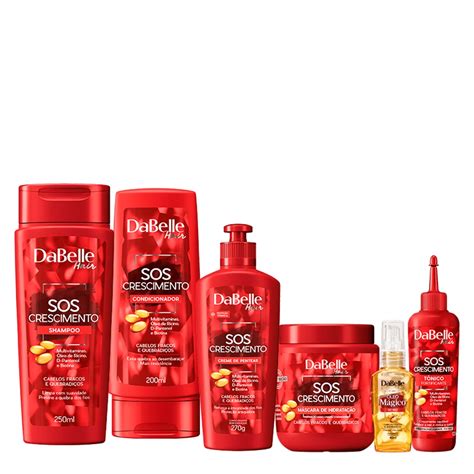 Kit DaBelle Hair SOS Crescimento Full Máscara 400g 6 Produtos