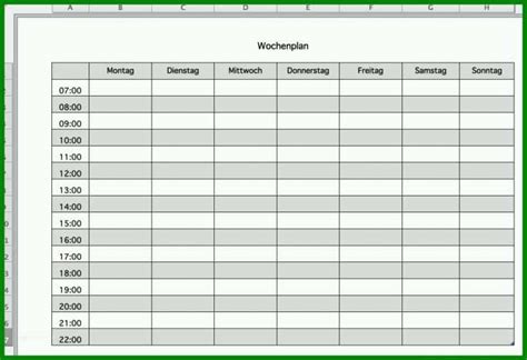 Faszinieren Arbeitsplan Vorlage Monat Inspiration Wochenplan Als Excel