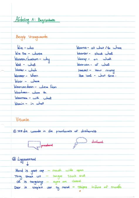 Summary Afrikaans Language Notes IEB Afrikaans Stuvia SA