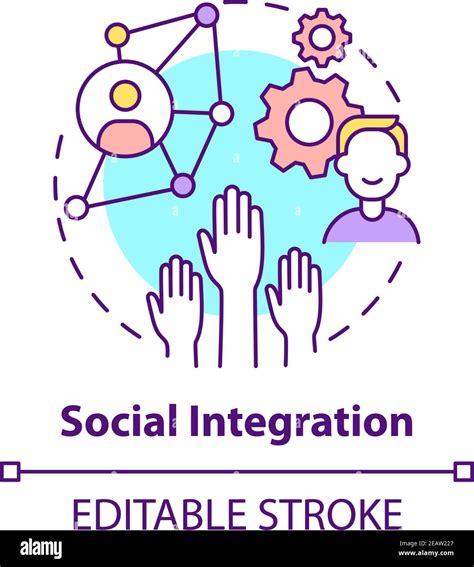 Social Integration Concept Icon Stock Vector Image And Art Alamy