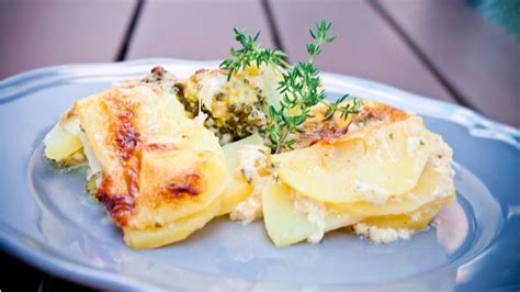 Potatoes Gratin With Broccoli And Gran Moravia Aged Cheese Gran Moravia
