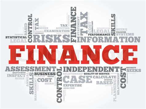 Finance Word Cloud Stock Vector Colourbox