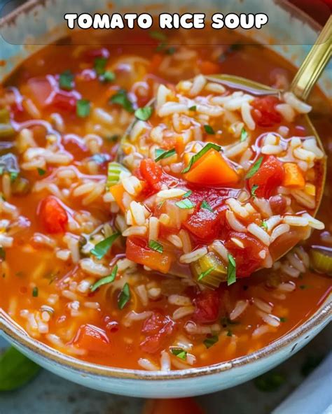 Tomato Rice Soup Foodyhealthylife