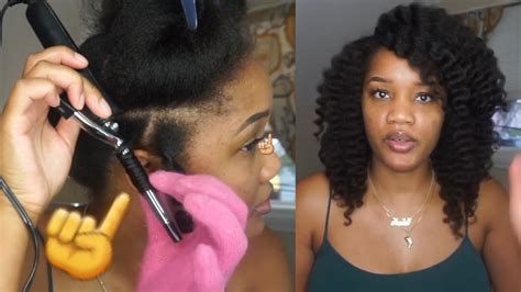 Voluminous Curls Using Curling Iron Natural Hair Youtube