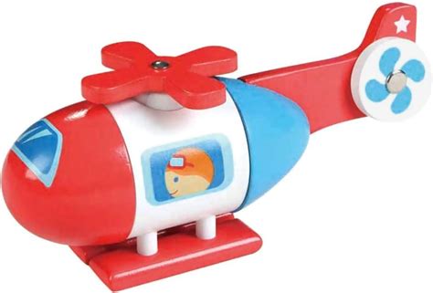Хеликоптер - Детска играчка от дърво с магнити - играчка - store.bg