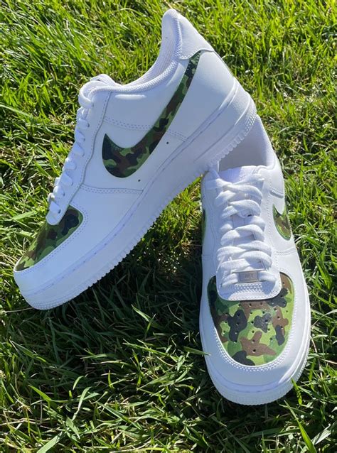 Camo Air Force Ones Custom Air Force Ones Camo Shoes Etsy