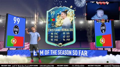 Ronaldo In A Pack Fifa Top Ultimate Totssf Rewards Youtube