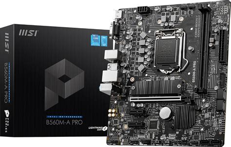 Msi B560m A Pro Motherboard Intel B560 Lga 1200 Micro Atx