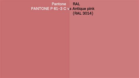 Pantone P C Vs Ral Antique Pink Ral Side By Side Comparison