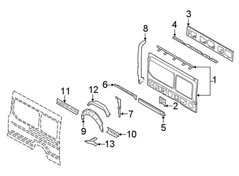 Ford E Transit Rail Roof Bracket REINFORCEMENT Brace BK3Z6128408H