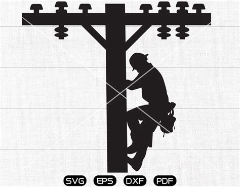 Lineman Svg Lineman Clipart Cricut Silhouette Cut Files Etsy