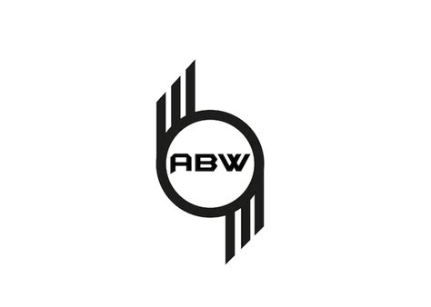 Premium Vector | Abw letter logo vector design white color background ...