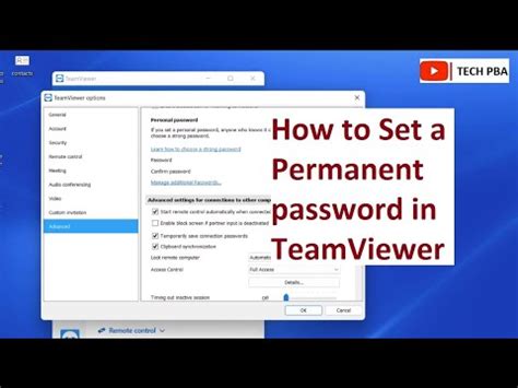 How To Set A Permanent Password In TeamViewer 2023 YouTube