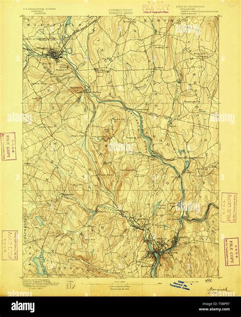 Map of norwich connecticut hi-res stock photography and images - Alamy