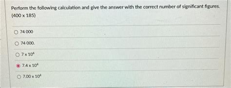 Solved Perform The Following Calculation And Give The An