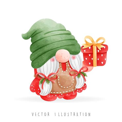 Gnomo De Navidad Correo De Gnomo Entrega Ilustraci N Vectorial