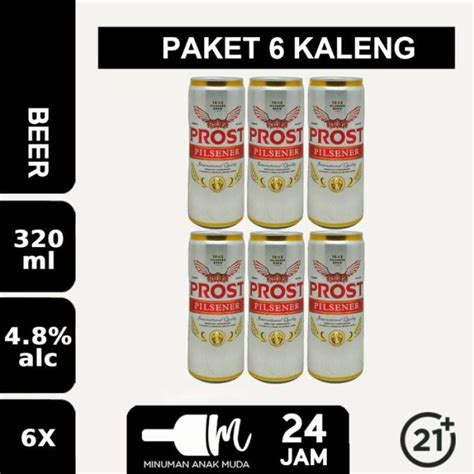 Jual Beer Bir Prost Pilsener Kaleng 320ml Paket 6 Kaleng Di Seller