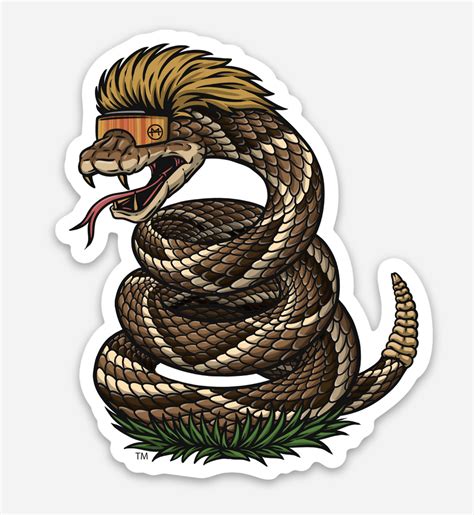 Rattlesnake Mullet Sticker The Original Deer Mullet Shop