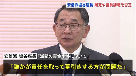 安倍派・塩谷座長「誰かが責任取り幕引く方が問題」 離党や議員辞職を否定 Tbs News Dig