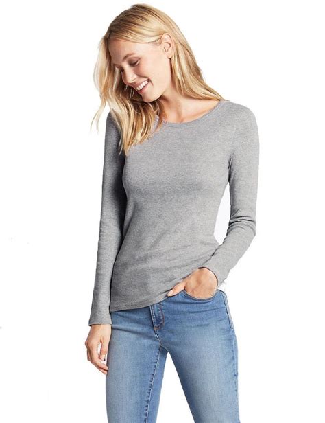 Marks And Spencer Womens Pure Cotton Long Sleeve Top New Mands Crew Neck T