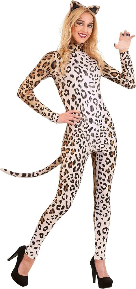 Spooktacular Creations Adult Women Leopard Catsuit Bodysuit Cheetah