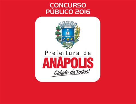 Concurso da Prefeitura de Anápolis GO 272 vagas Concurso Público