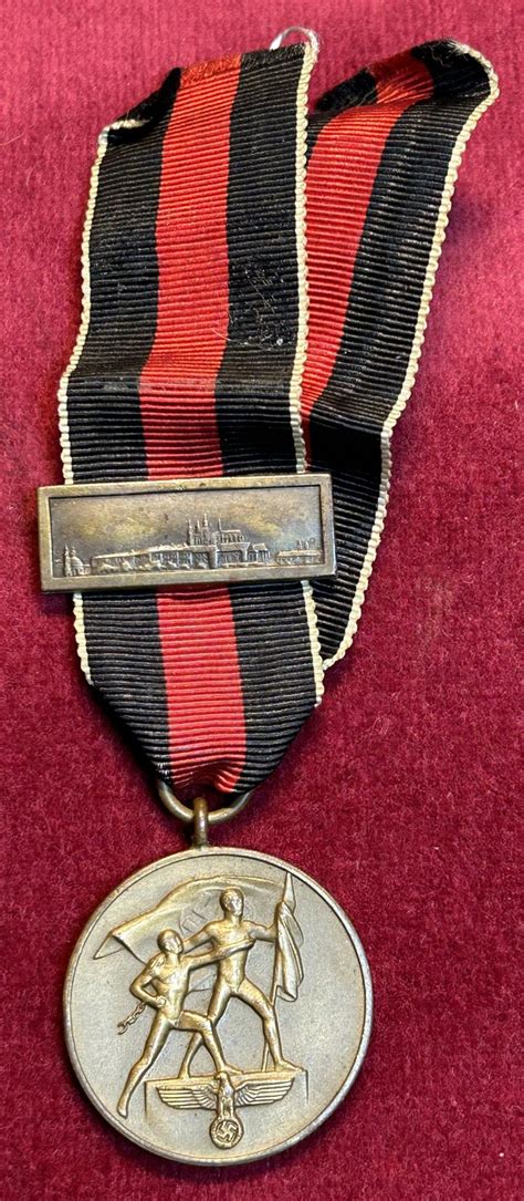 Marna Militaria 3rd Reich Anschluss Sudetenland Medaille Mit