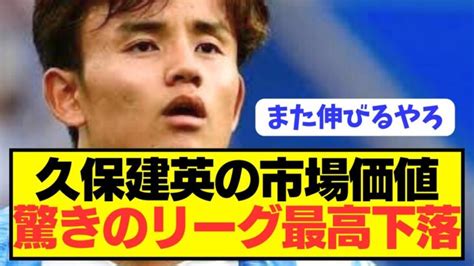 【悲報】ソシエダで大活躍の日本代表mf久保建英の市場価値が衝撃の価格に 三笘薫 久保建英 動画まとめ