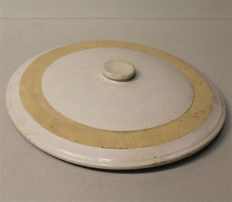 Bargain John S Antiques Antique Stoneware Crock Lid For 5 Or 6 Gallon