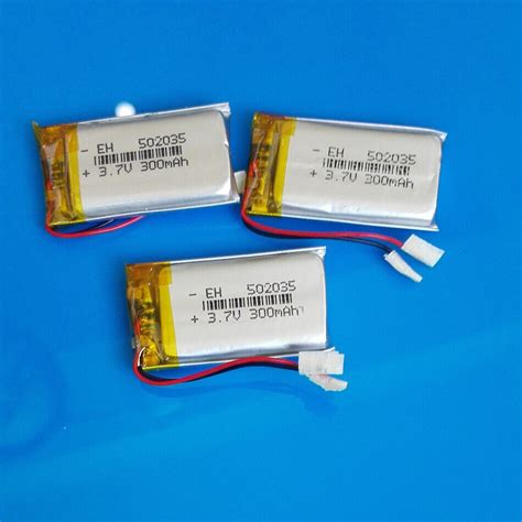 3 Pcs 3 7V 300mAh Li Po Polymer Ion Rechargeable Battery For GPS