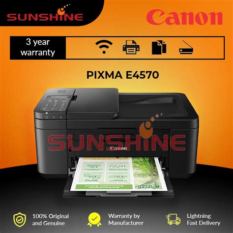 Canon Pixma E4570 2022 Compact Wireless All In One With Fax And Automatic 2 Sided Printing For